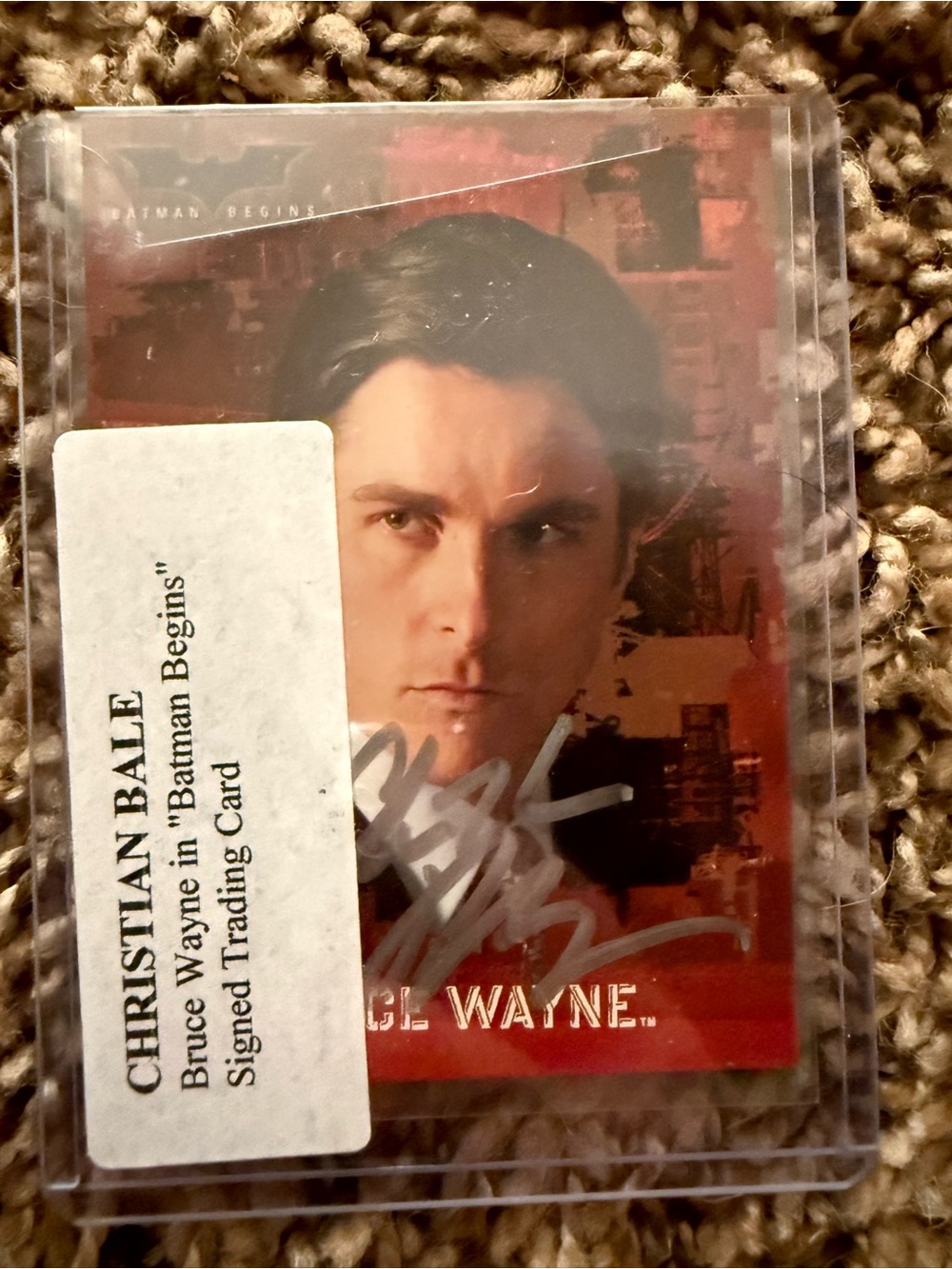 Christian Bale Signed Trading Card - Batman